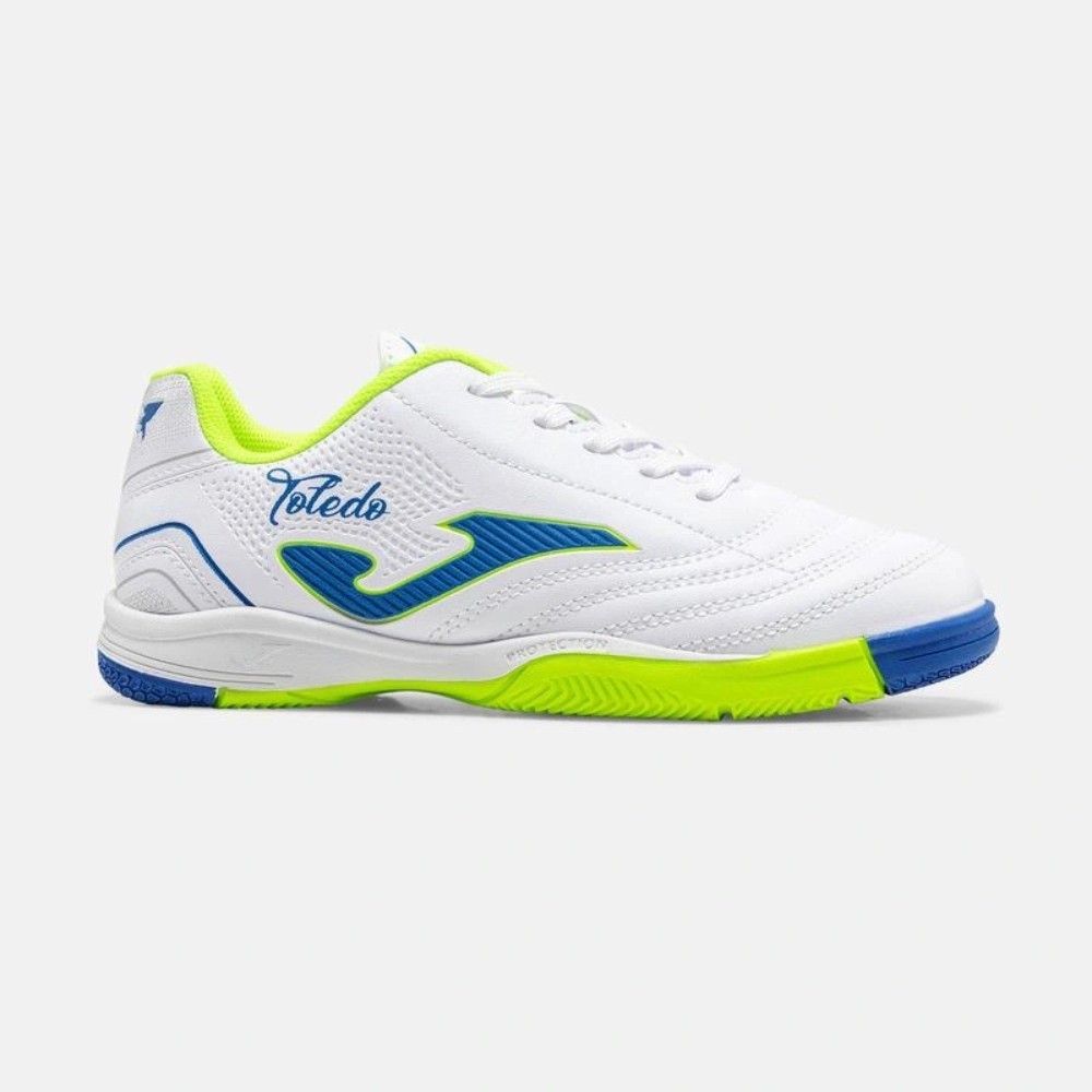 Chuteira de Futsal Joma Toledo Infantil - Branco e Azul