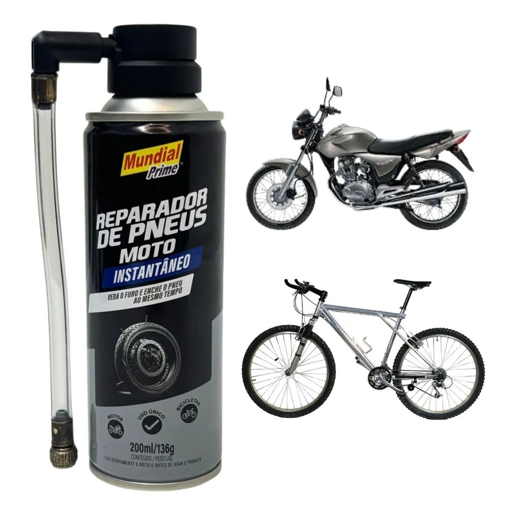 Spray Reparador Pneu Enche Veda Instantaneo Moto Mp10 200ml