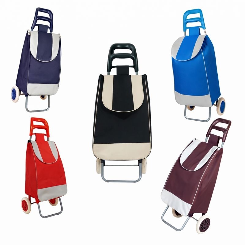 Carrinho De Compras Feira Dobravel com rodas mercado Reforçado Sacola Bolsa Diversas Cores
