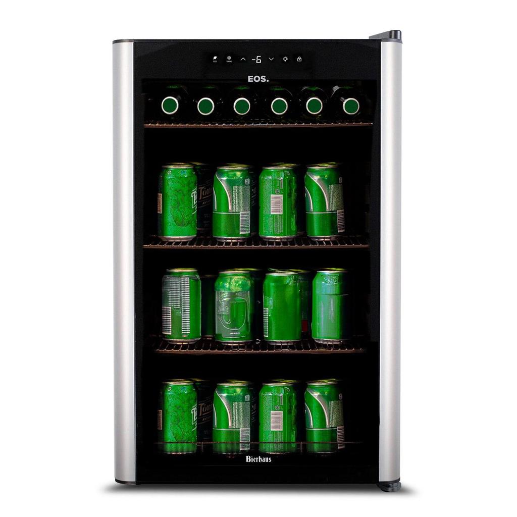 Cervejeira EOS Bierhaus 76 Litros Frost Free com Compressor e Porta de Vidro com Inox ECE80 110V