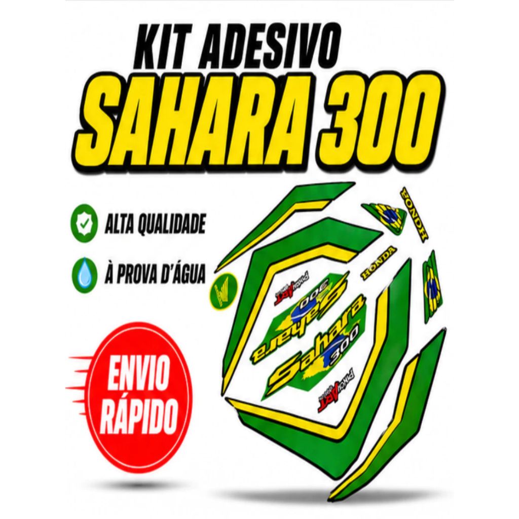 Kit Adesivo Sahara brasileirinha Completo Premium | Resistente à Água e Sol | Alta Qualidade | Fácil Aplicação - Brasil
