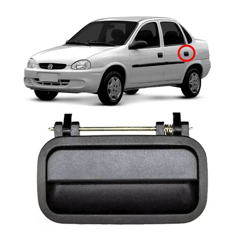 MACANETA EXTERNA PORTA TRASEIRA CORSA CLASSIC 06 LADO ESQUERDO