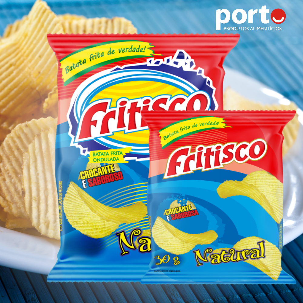 Kit 24 Pacotes Batata Ondulada Natural 30g - Fritisco