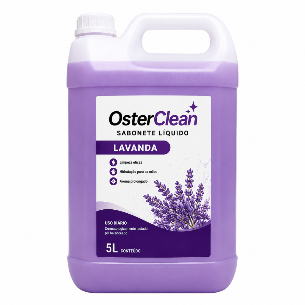 Sabonete Líquido 5L OsterClean Lavanda Hidratante Não Resseca Uso Diário Premium