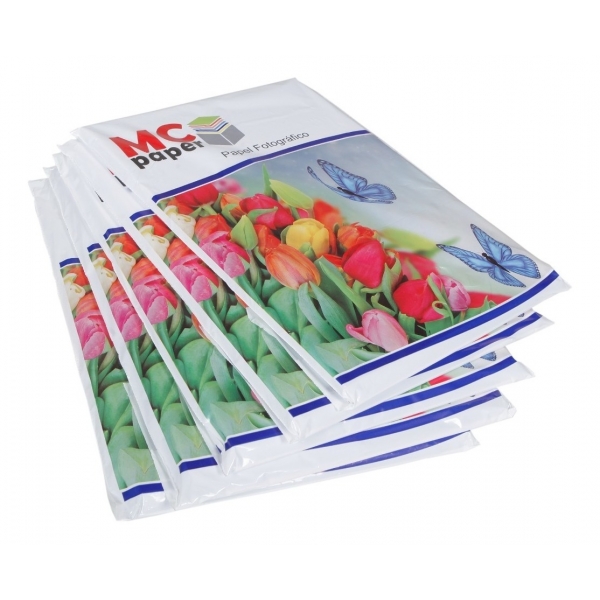 500 Folhas Papel Fotográfico Glossy 115g A4 Á Prova Dagua Branco
