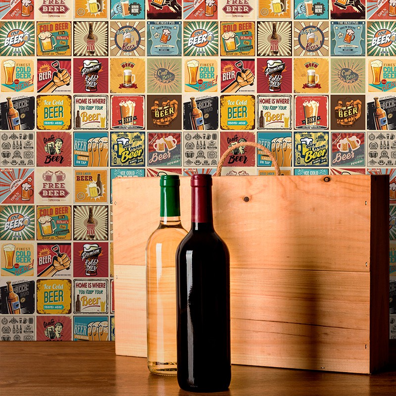 Papel De Parede Para Cozinha Cervejas