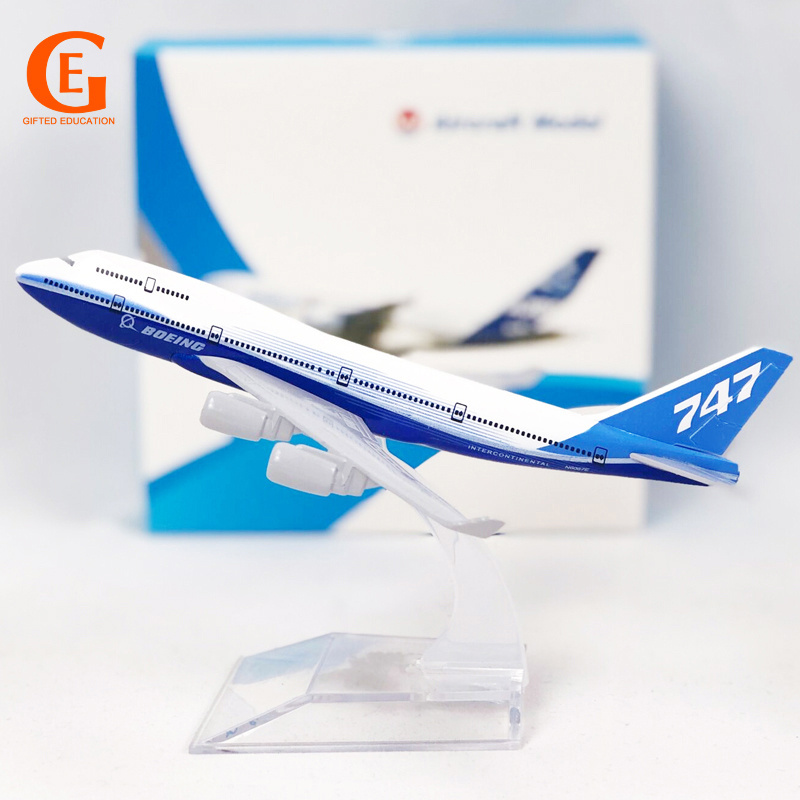 Boeing 747 B747 Aeronave Modelo Diecast Metal Avião Static Decoration Toy 16CM