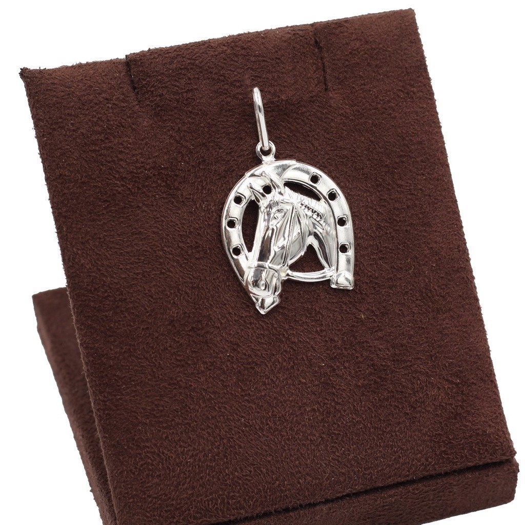 Pingente de prata 925 Masculino Ferradura Cavalo