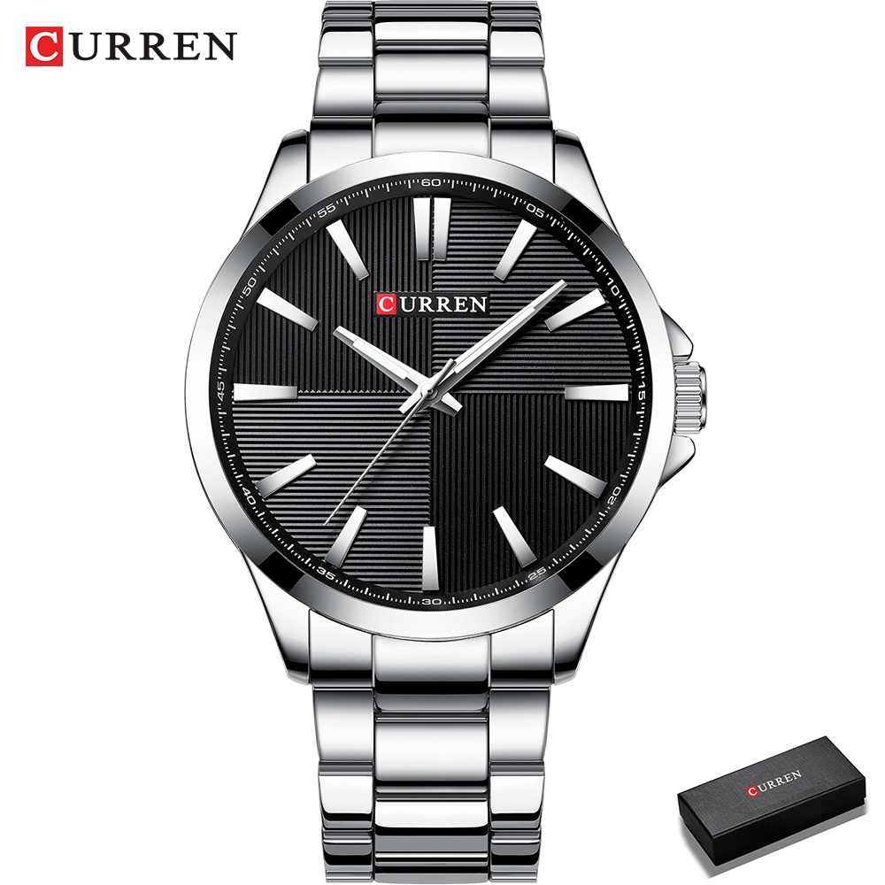Curren Relógio De Quartzo Masculino De Aço Inoxidável À Prova D Água 8322s