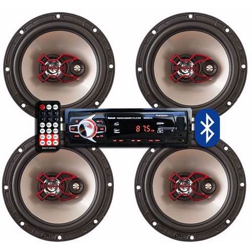 Kit Som Bluetooth Passat + 4 Alto Falante Bravox 200w