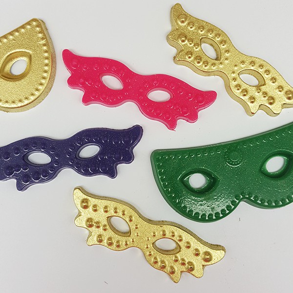 Forma Simples  Máscaras De Carnaval 9698  (G2) em Acetato BWB Para Bombom e Doces de Chocolate e Confeitaria