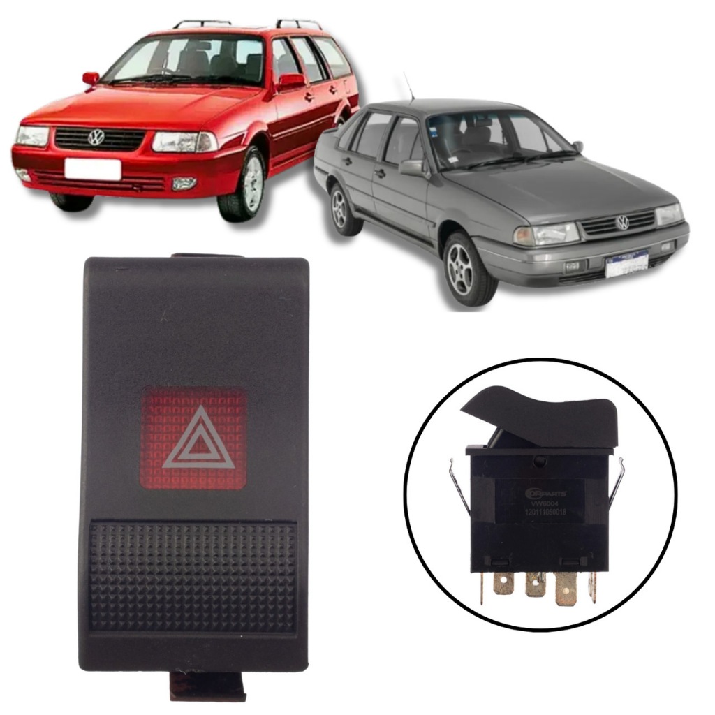 BOTÃO INTERRUPTOR DE PISCA ALERTA VW SANTANA QUANTUM 1991/1997