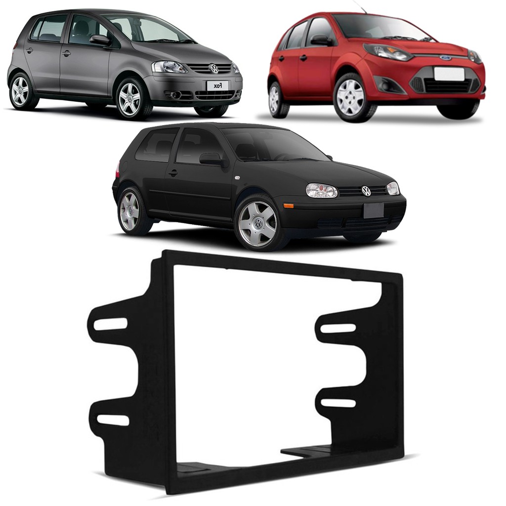 Moldura Mp5 7 Polegadas Multimídia 2 Din Para Carro Fox Polo Golf Ecosport Fiesta