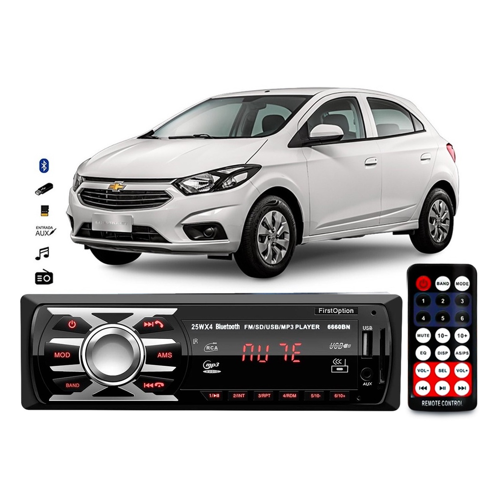 Aparelho De Som Mp3 Carro Gm Onix Bluetooth Pendrive Rádio