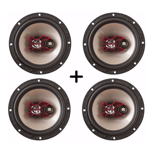 Kit 4 Auto Falante Bravox 6 Fiat Stilo 200 W Rms