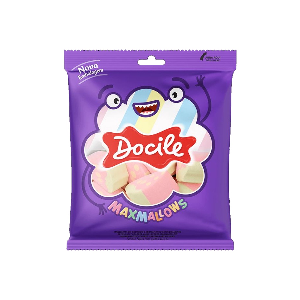Marshmallow Morango Rosa 250g - Docile