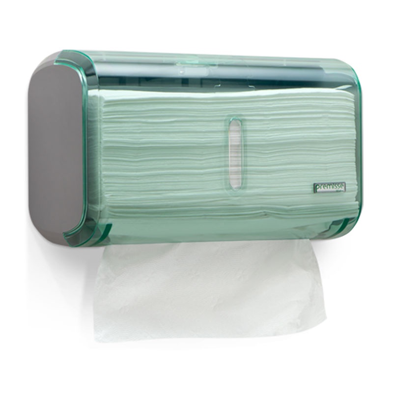 Toalheiro urban compacto verde para papel toalha C19821 Premisse
