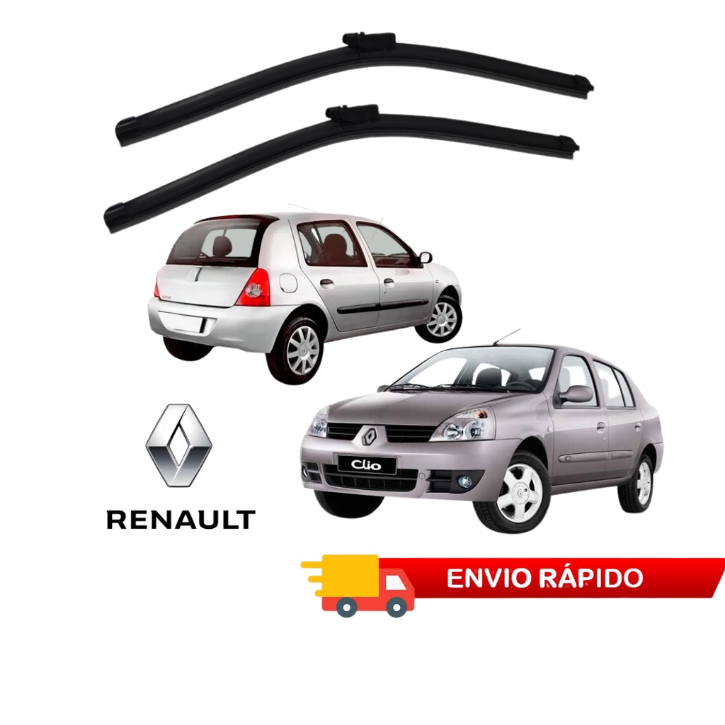 Par Palheta Limpador Parabrisa Renault Clio Sedan 2000 a 2009